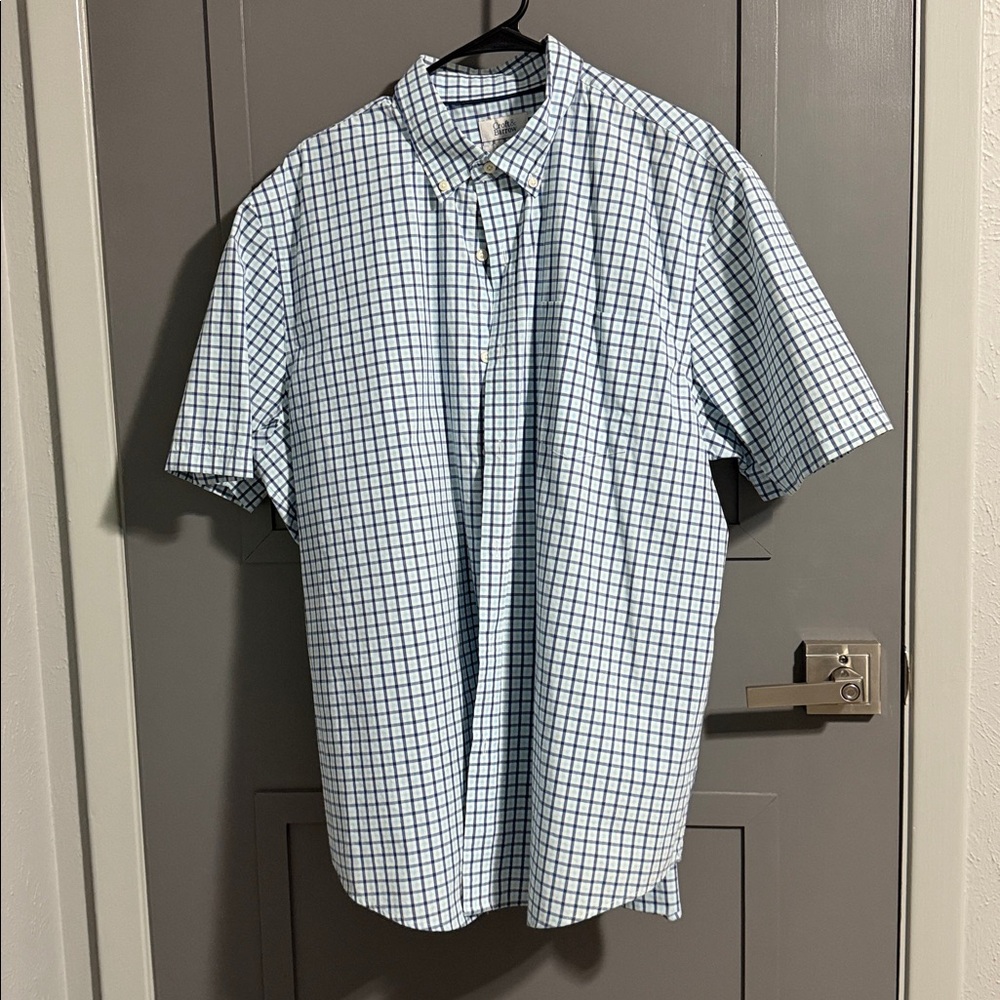 Croft & Barrow Blue and White Plaid Shirt